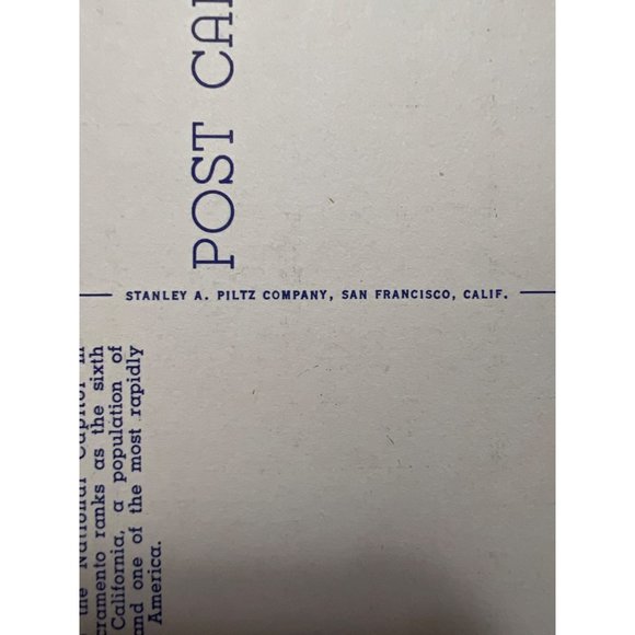 Postcard Sacramento CA Air View State Capitol Group Business District Vintage - Picture 3 of 3